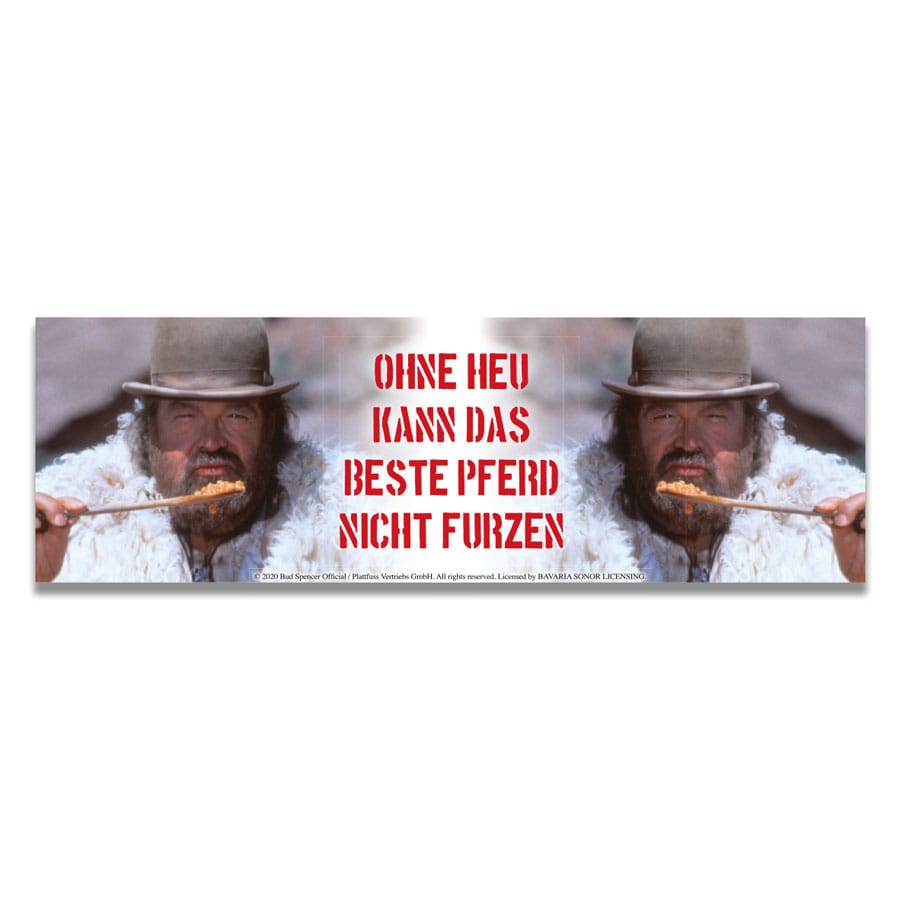 Bud Spencer Emaille Tasse Ohne Heu kann das beste Pferd... Image 2