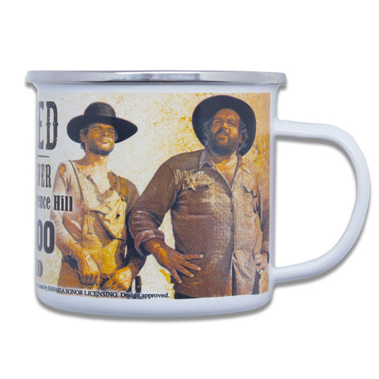 Bud Spencer & Terence Hill Emaille Tasse Wanted Image 1