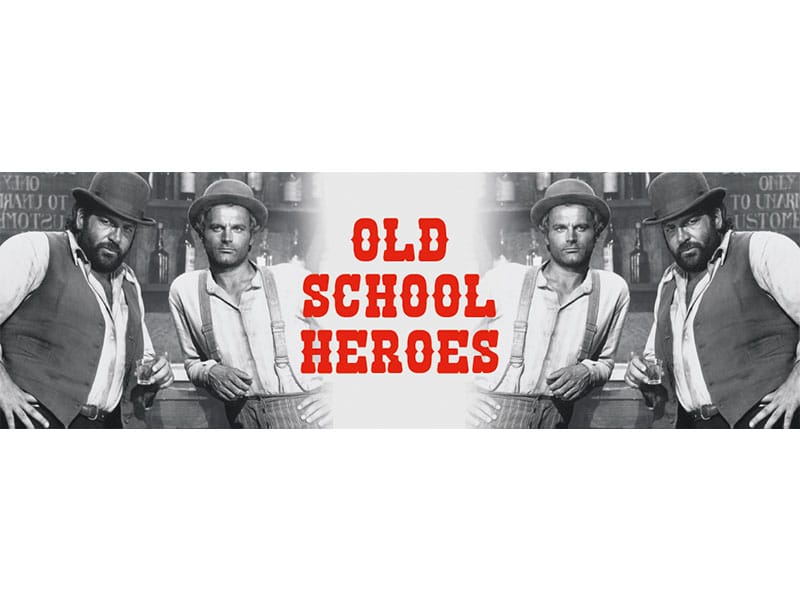 Bud Spencer & Terence Hill Emaille Tasse Old School Heroes Image 2