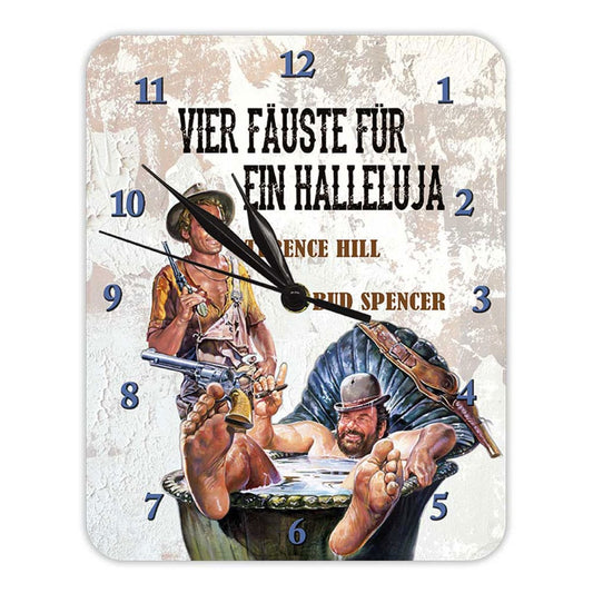 Bud Spencer & Terence Hill Wanduhr Vier Fäuste für ein Halleluja Image