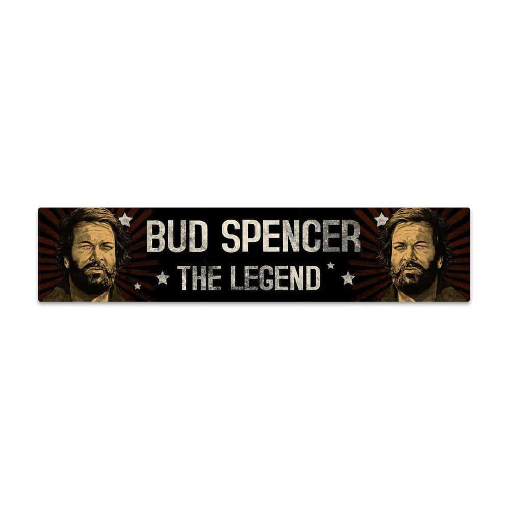 Bud Spencer Blechschild mit Magnet The Legend 16 x 3,5 cm Image