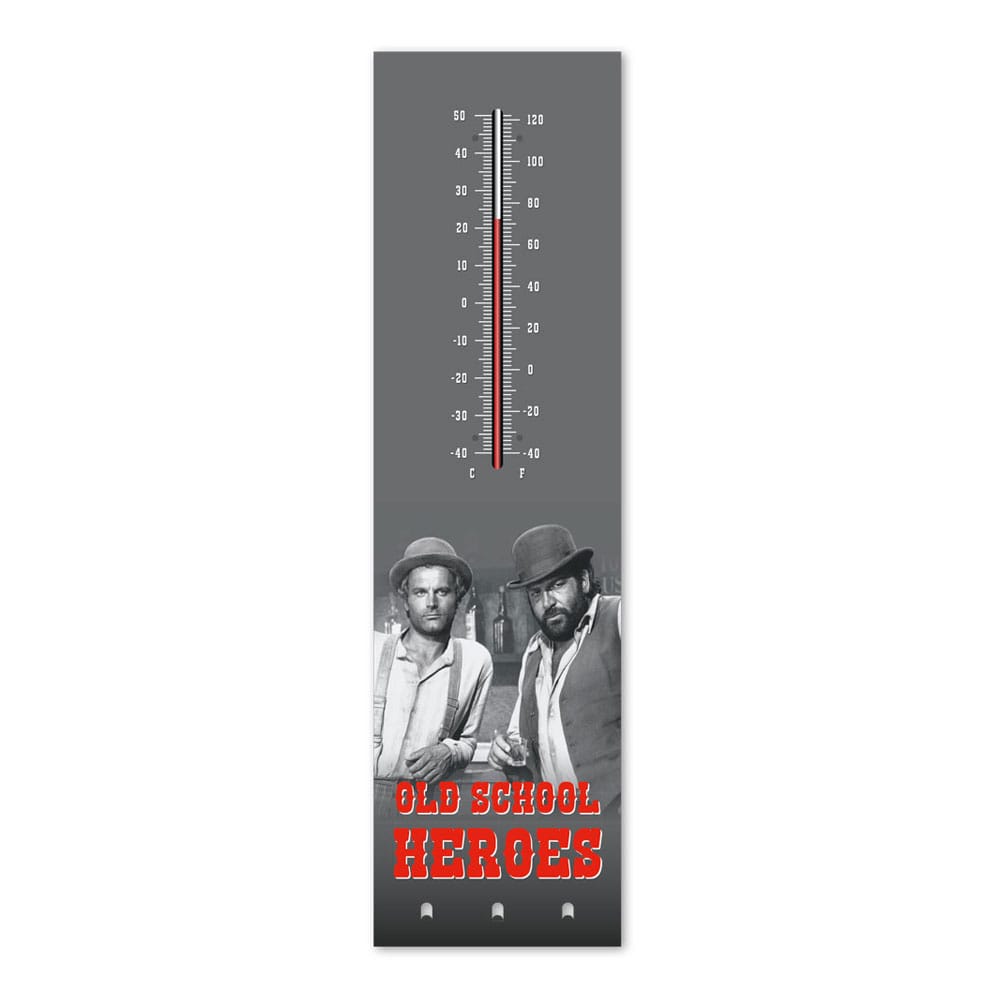 Bud Spencer & Terence Hill Thermometer mit Schlüsselhalter Old School Heroes Image