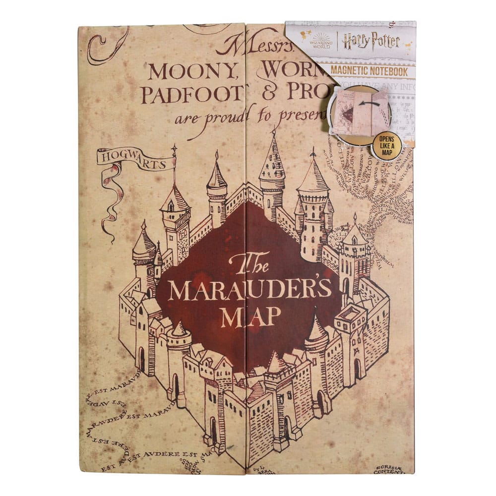 Harry Potter Magnetisches A5 Notizbuch Karte des Herumtreibers Image 1