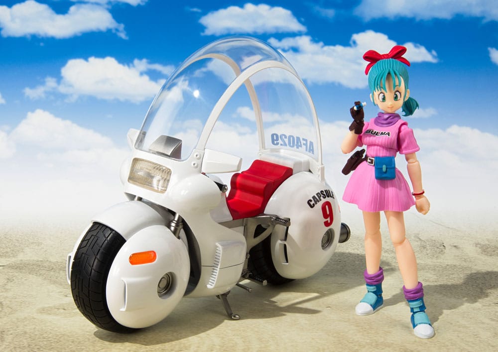 Dragon Ball S.H. Figuarts Fahrzeug mit Figur Bulma's Motorcycle Hoipoi Capsule No. 9 17 cm Image 3