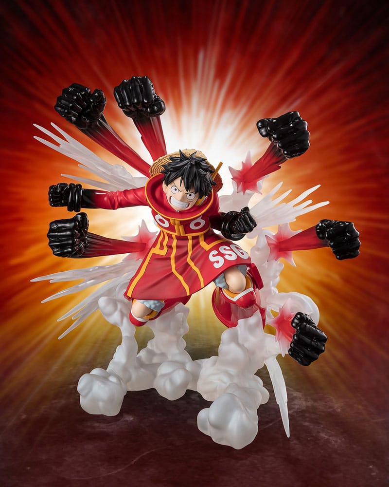 One Piece Figuarts ZERO Extra Battle PVC Statue Monkey D. Luffy -Gum Gum Hawk Gatling- 19 cm Image 1