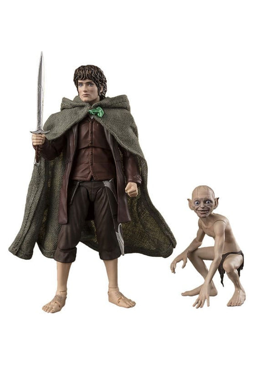 Herr der Ringe S.H. Figuarts Actionfiguren Frodo Beutlin & Gollum Image 1