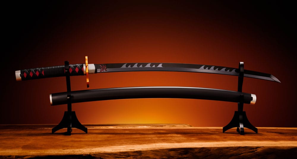 Demon Slayer: Kimetsu no Yaiba Proplica Replik 1/1 Nichirin Schwert (Tanjiro Kamado) Kyojuro Rengoku´s Sword Gueard Ver. 88 cm Image 2