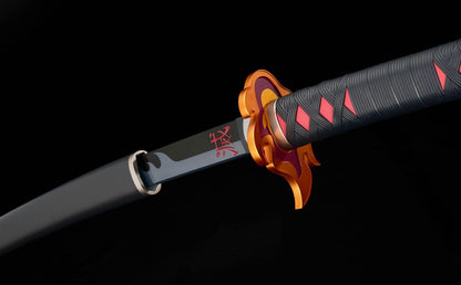 Demon Slayer: Kimetsu no Yaiba Proplica Replik 1/1 Nichirin Schwert (Tanjiro Kamado) Kyojuro Rengoku´s Sword Gueard Ver. 88 cm Image 4