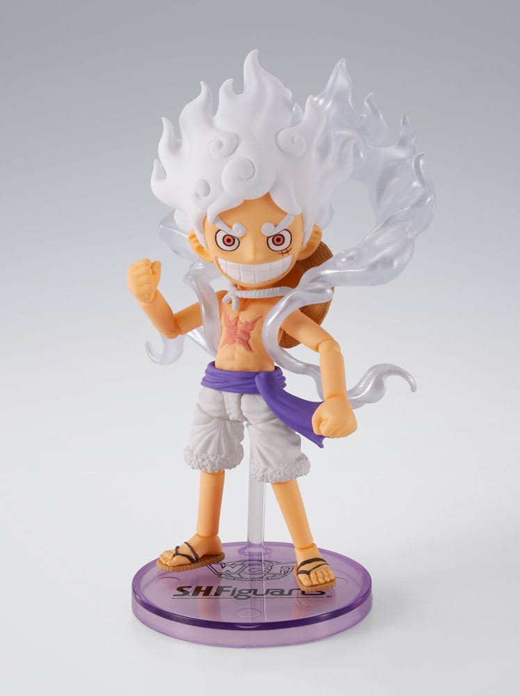 One Piece World Collactable Figures x S.H. Figuarts Actionfigur Monkey D. Ruffy Gear 5 8 cm Image 1