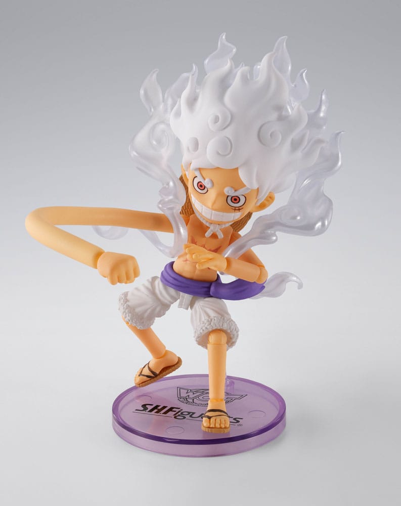 One Piece World Collactable Figures x S.H. Figuarts Actionfigur Monkey D. Ruffy Gear 5 8 cm Image 4