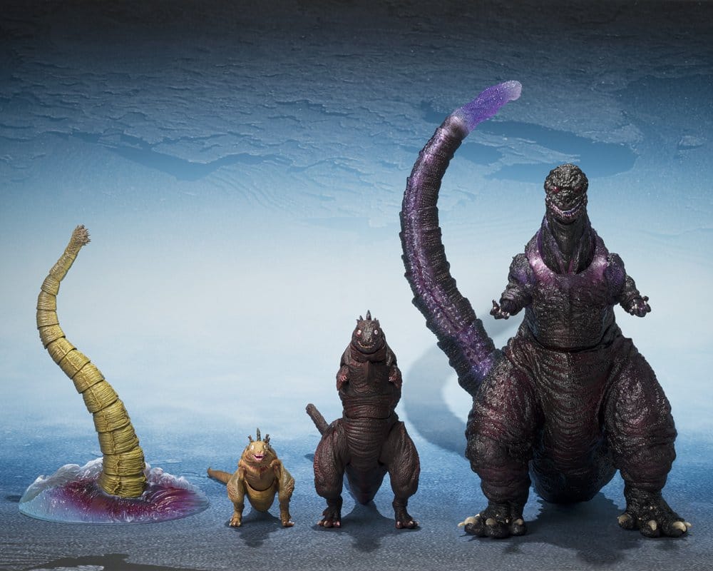 Godzilla 2016 S.H.MonsterArts Actionfiguren 3er-Pack The Second Form, Thrid Form, Giant Unidentified Creature Set Image 10
