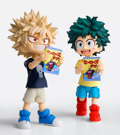 My Hero Academia S.H.Figuarts Actionfigur Izuku Midoriya & Katsuki Bakugo -Childhood Set- 9 cm Image 8