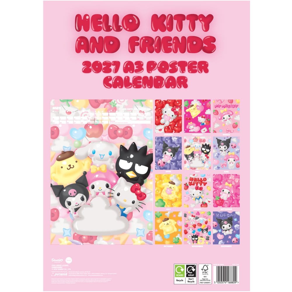 Hello Kitty Kalender A3 Poster 2027 Image 2