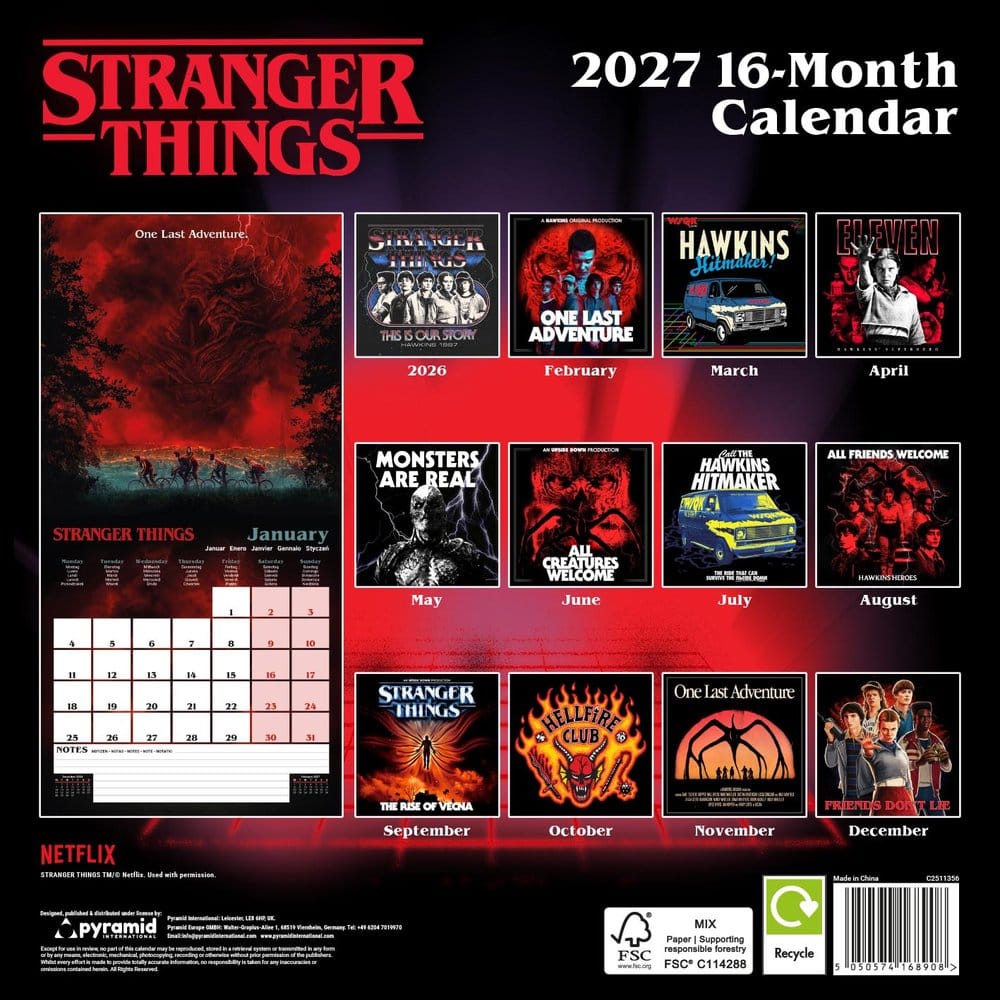Stranger Things Kalender 2027 30 x 30 cm Image 2