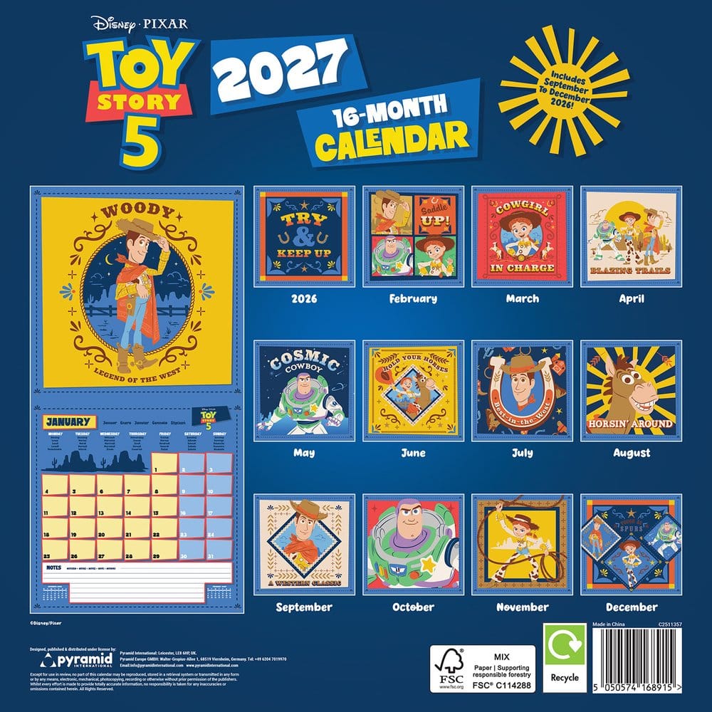 Toy Story Kalender 2027 30 x 30 cm Image 2