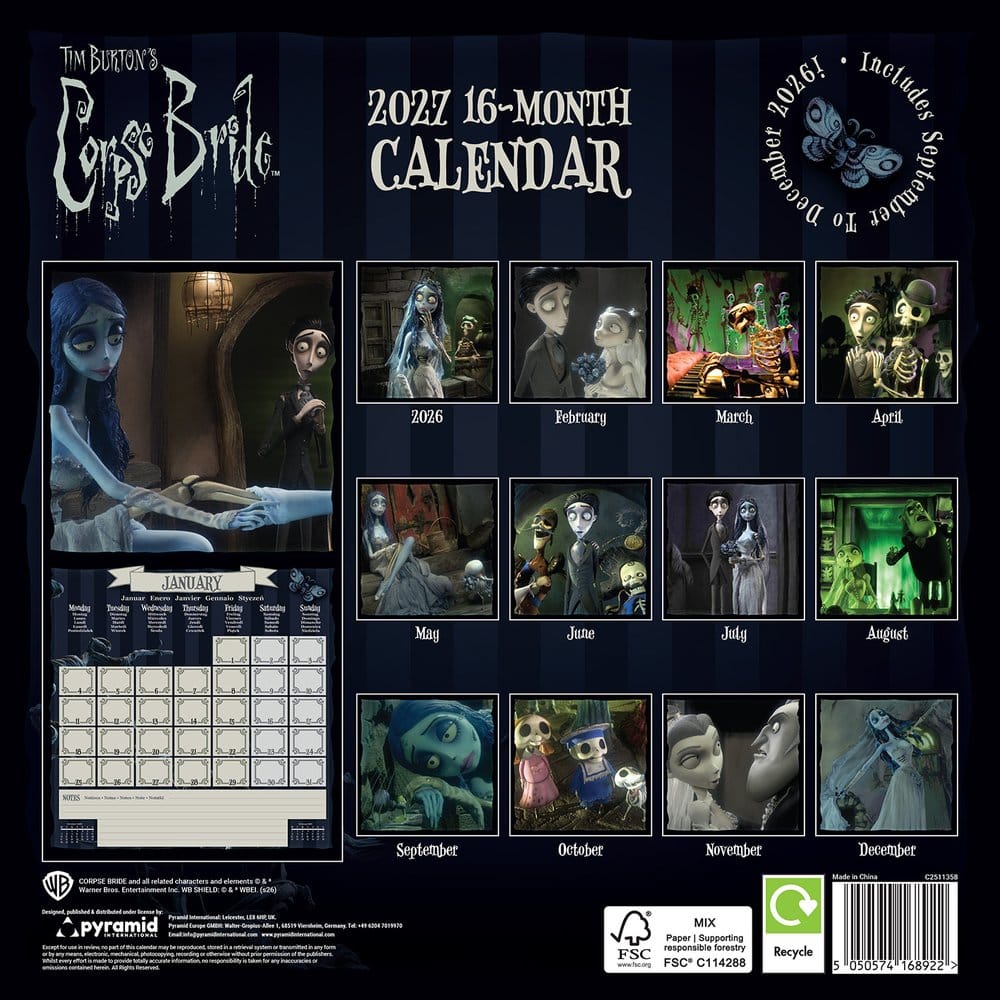 Corpse Bride Kalender 2027 30 x 30 cm Image 2