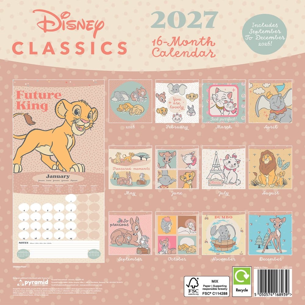 Disney Classics Kalender Treasured Memories 2027 30 x 30 cm Image 2