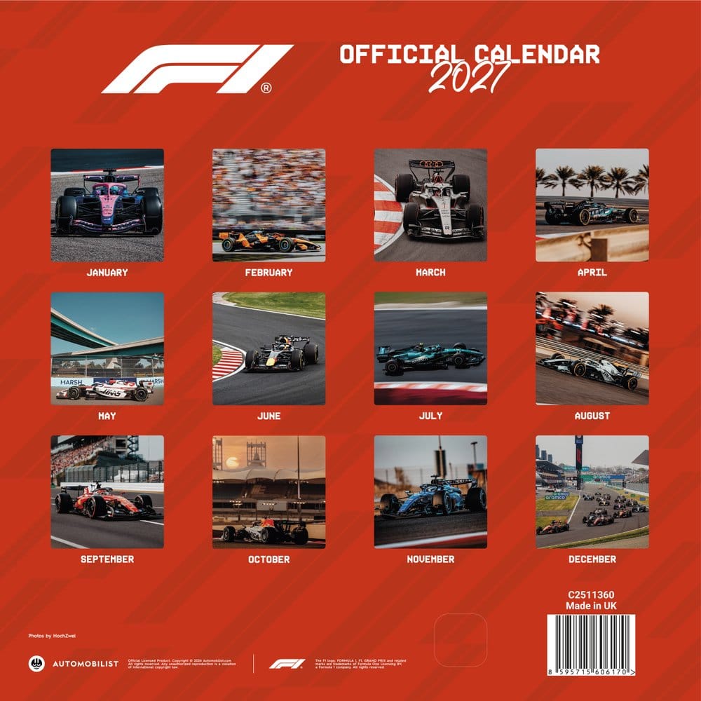 Formel 1 Kalender 2027 30 x 30 cm Image 2