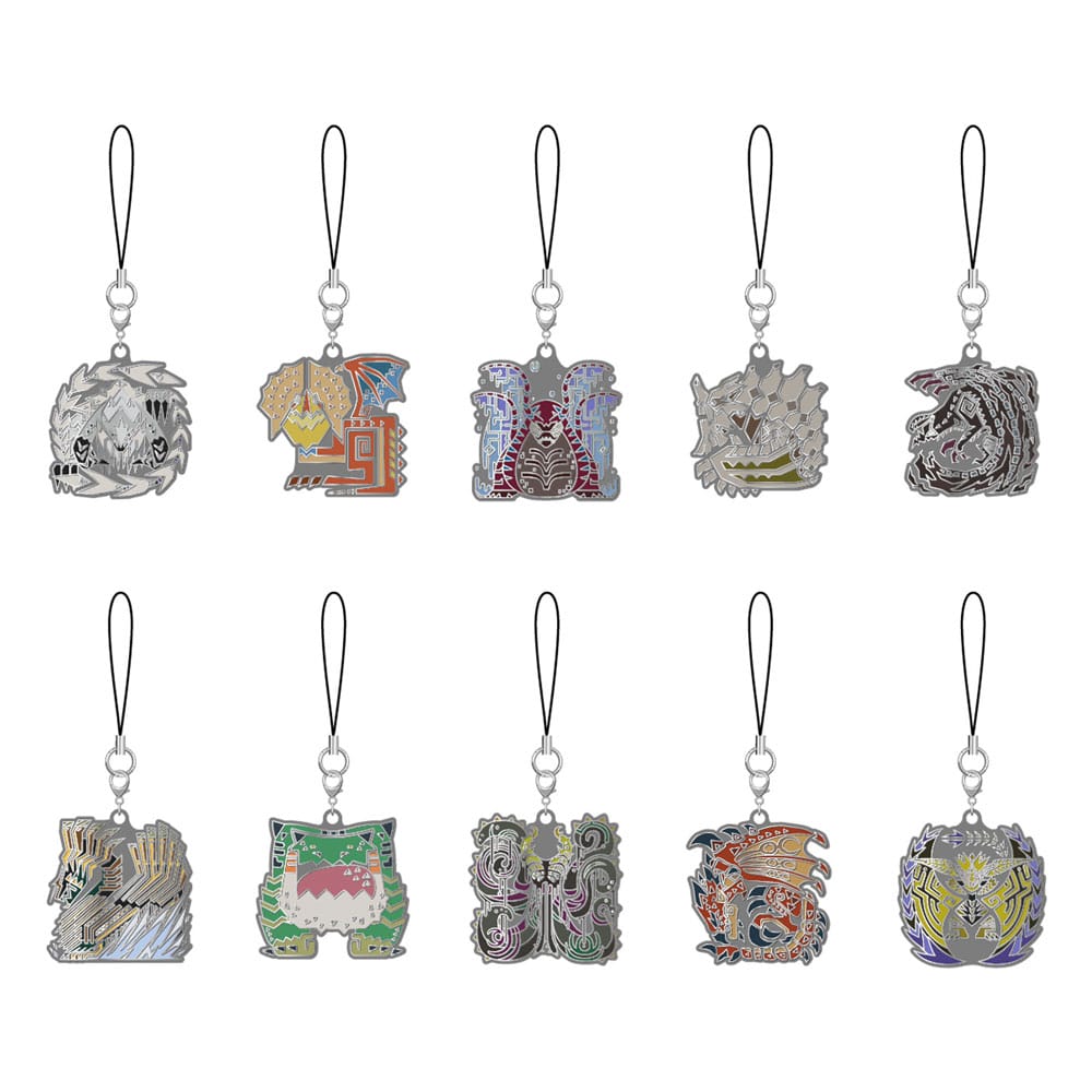 Monster Hunter Wilds Metall-Schlüsselanhänger Monster icon Blind Box Sortiment (10) Image 1