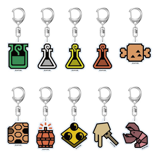 Monster Hunter Wilds Acryl-Schlüsselanhänger Item Icon 6 cm Sortiment (10) Image 1