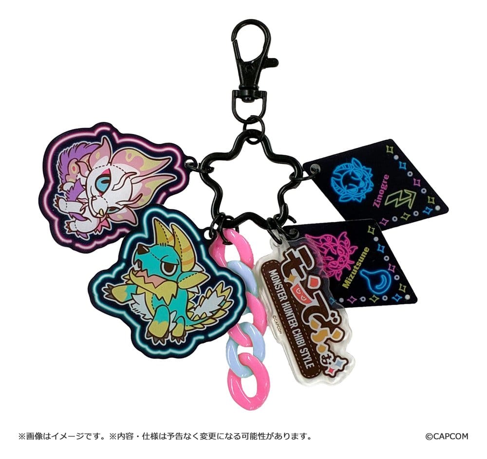 Monster Hunter Chibi Style Acryl-Schlüsselanhänger Multi Charm: Zinogre & Mizutsune Image