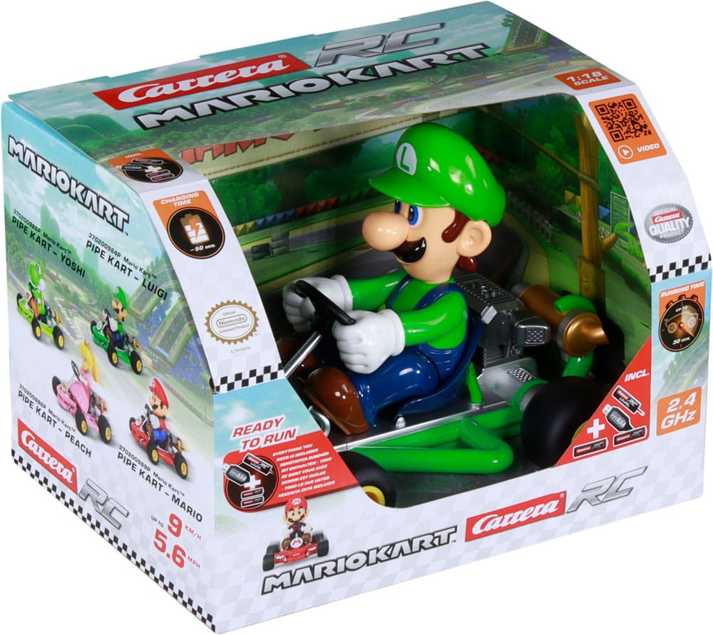 Super Mario Kart RC Ferngesteuertes Auto 1/18 2,4GHz Pipe Kart Luigi Image 11