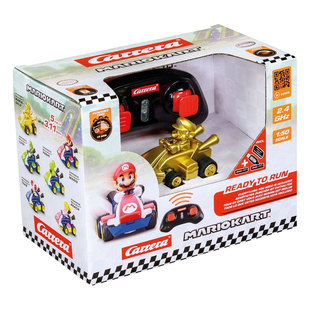 Super Mario Kart RC Ferngesteuertes Auto 1/50 2,4GHz Mini Mario Gold Image 11