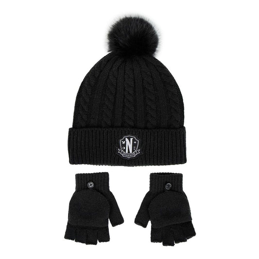 Wednesday Beanie & Handschuhe Set Nervermore Image