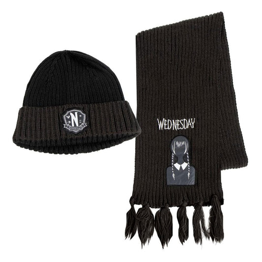Wednesday Beanie & Schal Set Nevermore Image
