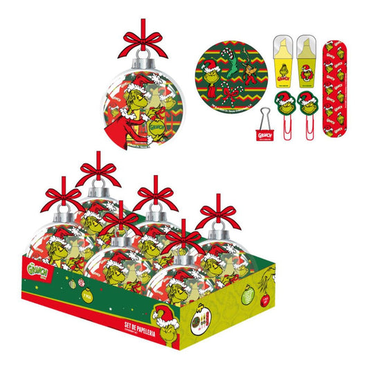 Der Grinch Christbaumschmuck mit Schreibset 5-teilig Image