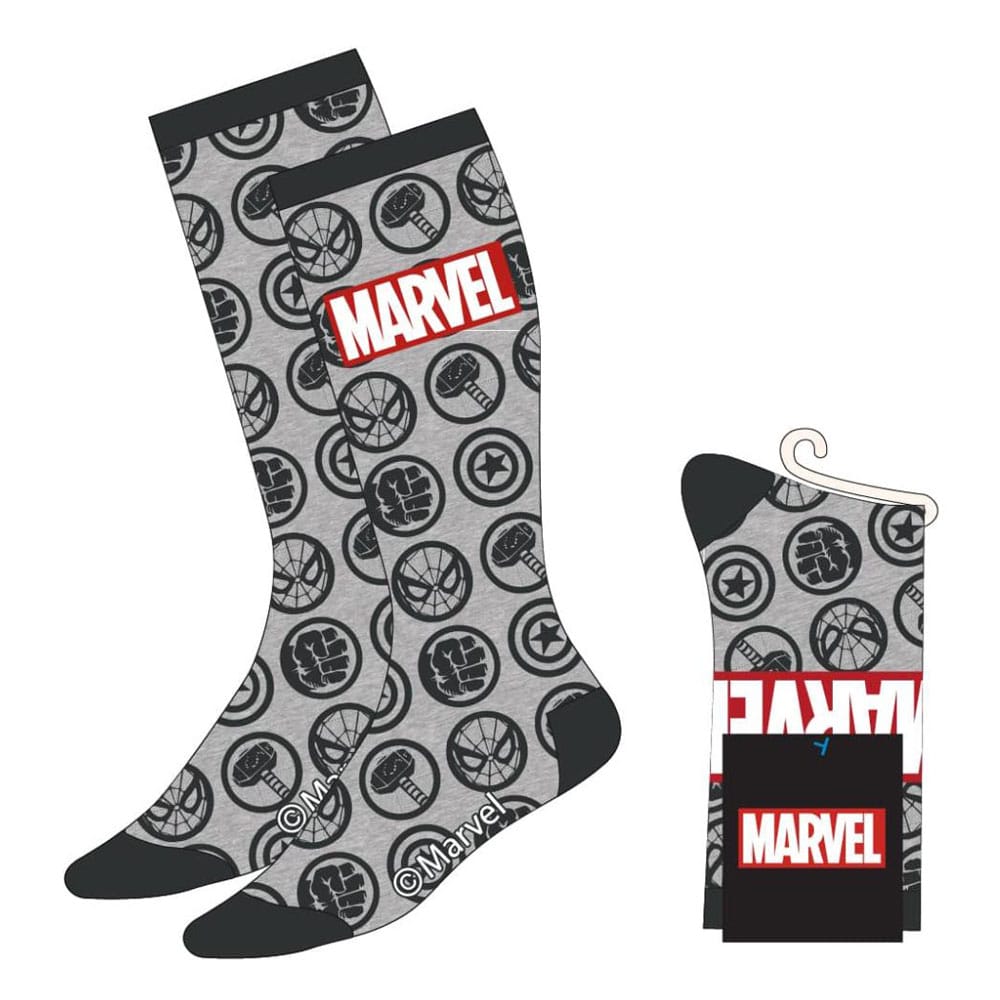 Marvel Socken Avengers Faces Grey 38-45 Image