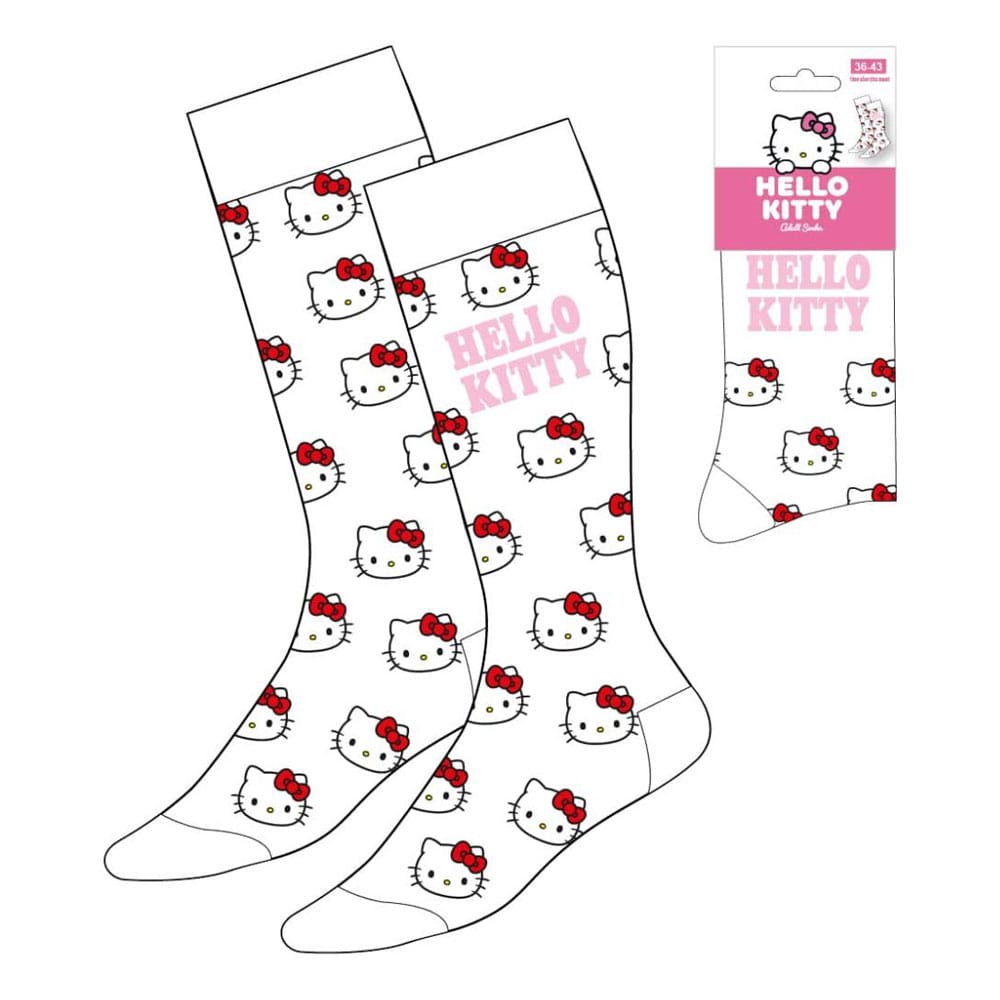 Sanrio Socken Hello Kitty Face White 36-43 Image