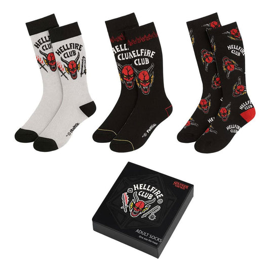 Stranger Things Socken 3er-Pack 38-45 Hellfire Club Image 1