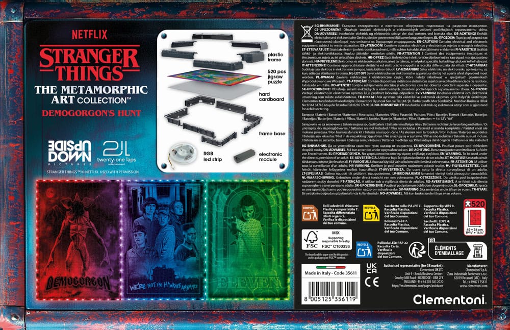 Stranger Things Metamorphic Art Collection Puzzle mit Leucht-Effekt Demogorgon (520 Teile) Image 3