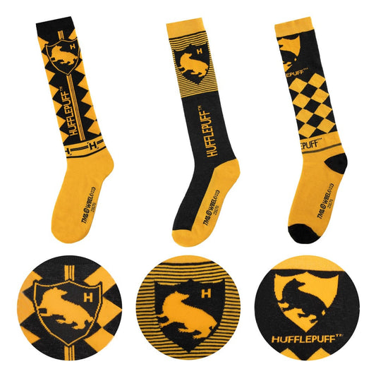 Harry Potter Kniestrümpfe 3er-Pack Hufflepuff Image 1