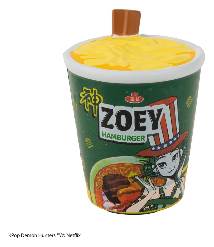 KPop Demon Hunters Squishy Anti-Stress Figur Zoey Hamburger Noodles Image 1