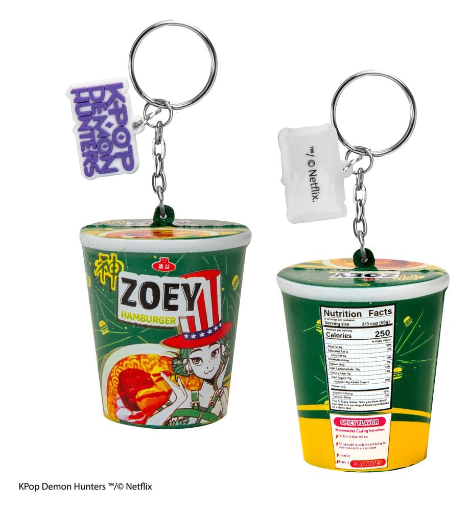 KPop Demon Hunters Squishy Schlüsselanhänger Zoey Hamburger Noodles Image 3