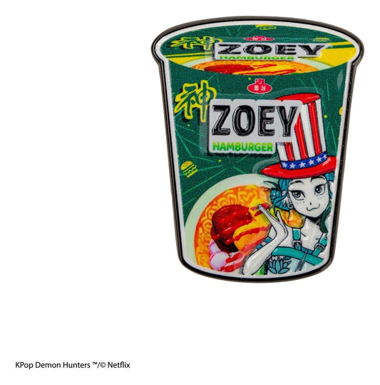 KPop Demon Hunters Pin Zoey Hamburger Noodles Image 1