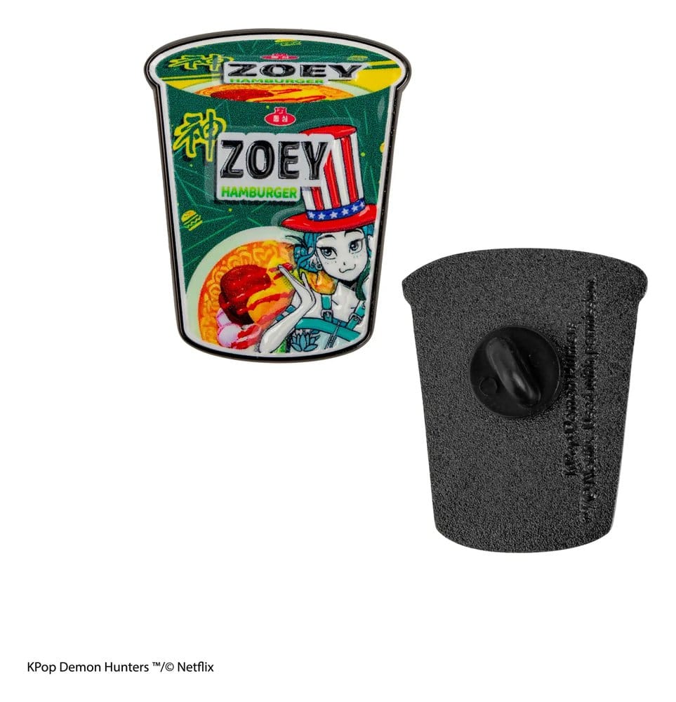 KPop Demon Hunters Pin Zoey Hamburger Noodles Image 2