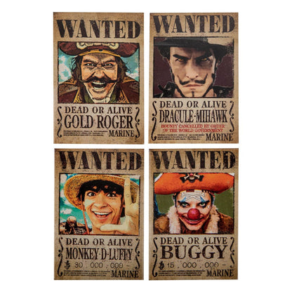 One Piece Magnet 4er-Pack Wanted Image 1
