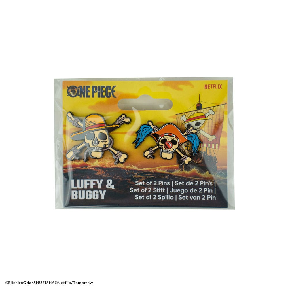 One Piece Ansteck-Pins 2er-Pack Luffy & Buggy Image 3