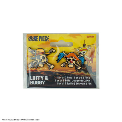 One Piece Ansteck-Pins 2er-Pack Luffy & Buggy Image 3