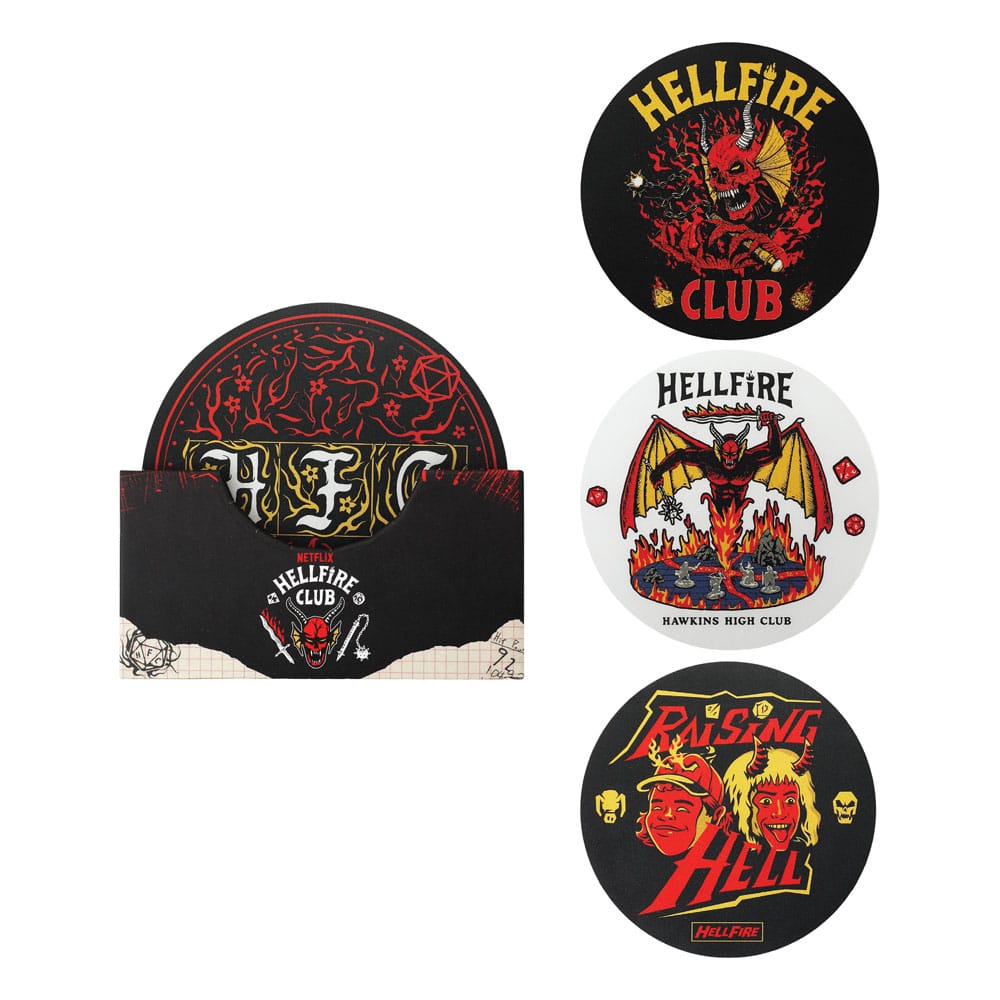 Stranger Things Untersetzer 4er-Pack Hellfire Club Image 1