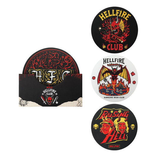 Stranger Things Untersetzer 4er-Pack Hellfire Club Image 1