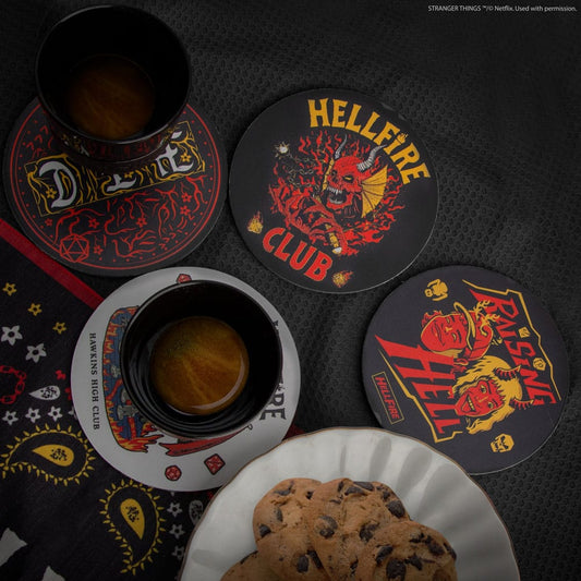 Stranger Things Untersetzer 4er-Pack Hellfire Club Image 2