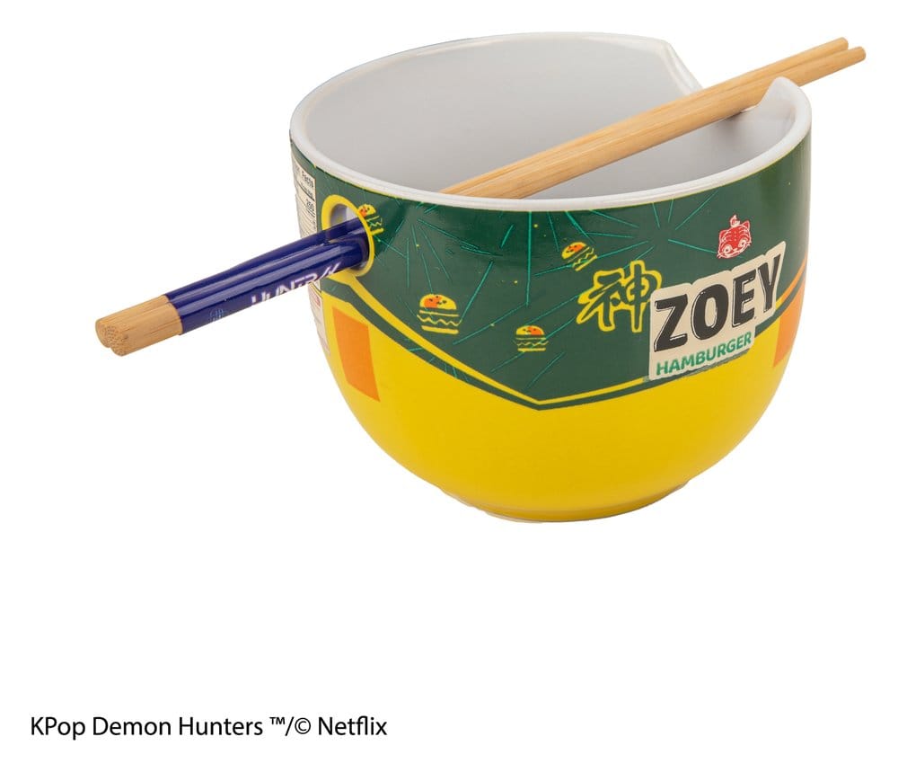 KPop Demon Hunters Ramen-Schüssel mit Stäbchen Zoey Hamburger Image 3