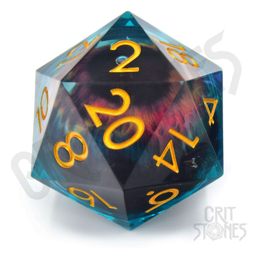 CritStones Liquid Core Würfel D20 Eye of the Oracle 5 cm Image