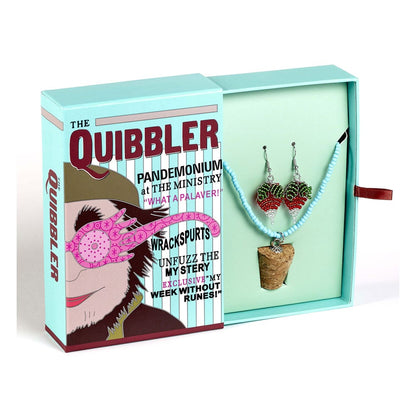 Harry Potter: Quibbler Luna-Perlenkette mit Korkanhänger und Rettich-Ohrringe Geschenkset Image 1