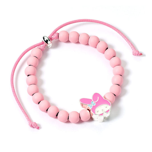 Hello Kitty Armband rosa Perlen mit My Melody Anhänger 21 cm Image 1