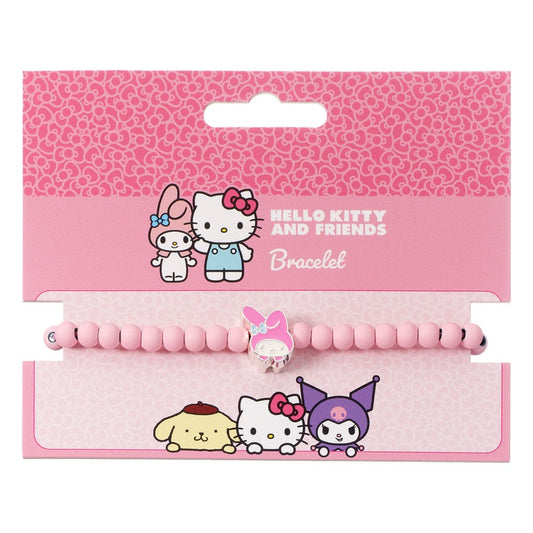 Hello Kitty Armband rosa Perlen mit My Melody Anhänger 21 cm Image 2